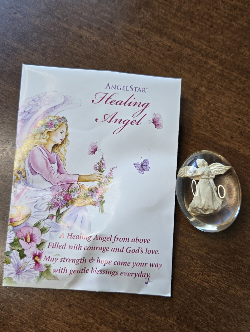 *SALE*Healing Angel Pocket Stone Token By Angel Star Worry Stone Protection Gift